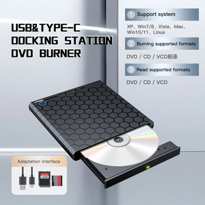 качество  External CD DVD Burner USB 3.0 USB C CD-RW Drive DVD-RW Burner Writer Player завод