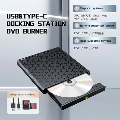 Внешний CD DVD Burner USB 3.0 USB C CD-RW Диск DVD-RW Burner Writer Player